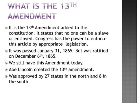 13 amendments of the constitution